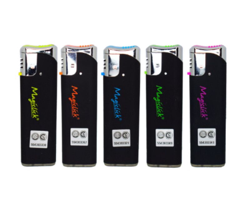 ENCENDEDOR ELECTRONICO MAGICLICK SLIDE BLACK GOMA 