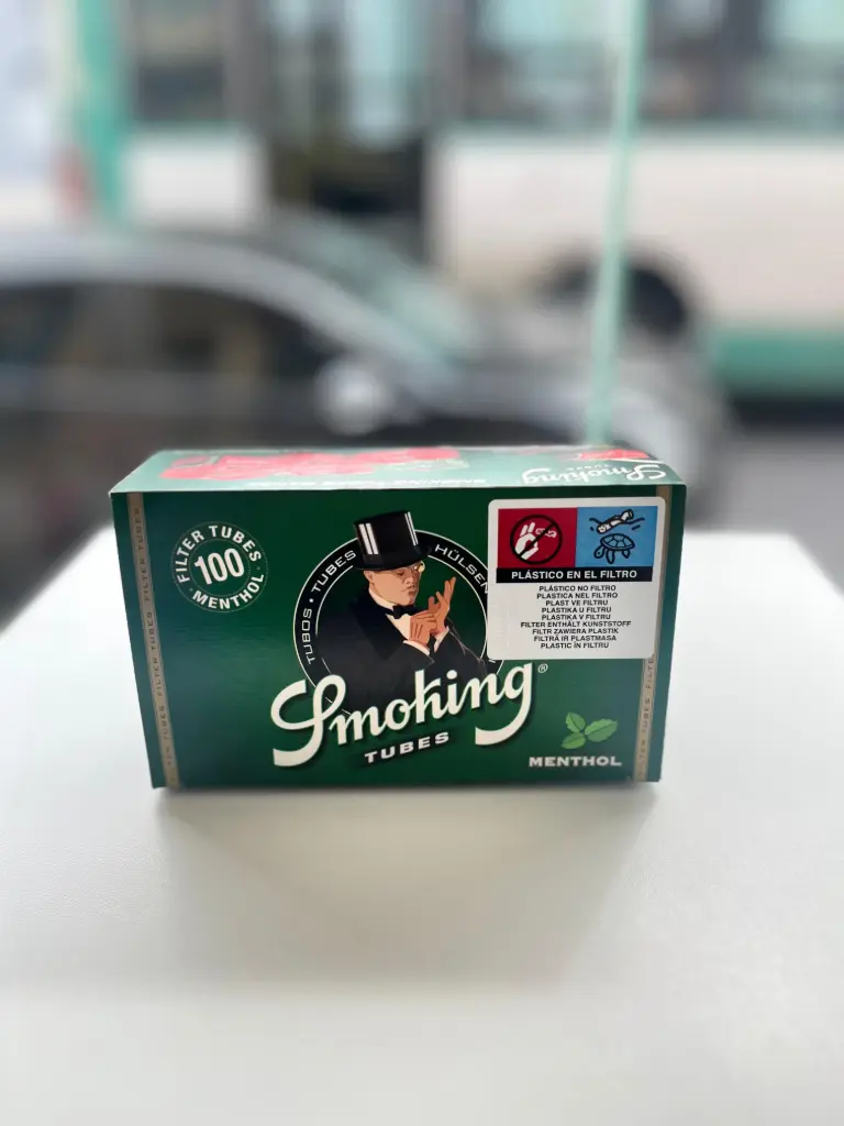 TUBO CON FILTRO SMOKING MENTHOL X 100 