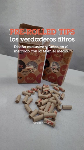 TIPS PRE ROLLED ROK BROWN X 100 