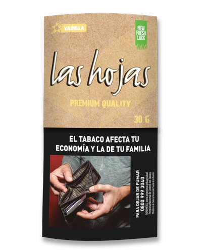 TABACO LAS HOJAS PREMIUM VAINILLA PACK X 5 UNI 